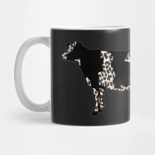 Cheetah Print Dairy Cow Silhouette  - NOT FOR RESALE WITHOUT PERMISSION Mug